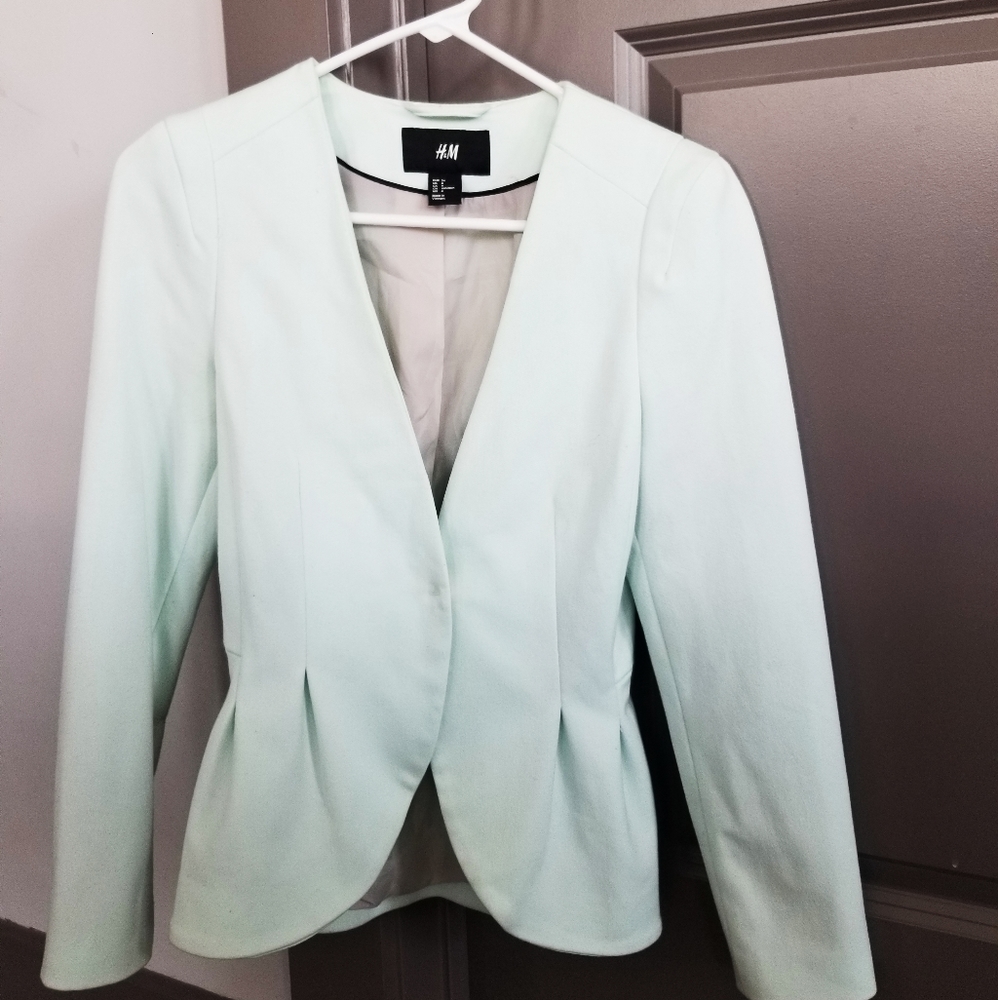 H&M mint jacket XS
